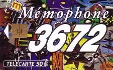 Telefonkarte Frankreich, Mémophone 3672, 50