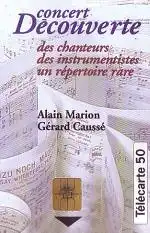 Telefonkarte Frankreich, concert Découverte, Alain Marion Gérard Caussé, 50