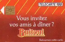Telefonkarte Frankreich, Vous invitez vos amis à dîner? Buitoni, 120