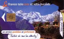 Telefonkarte Frankreich, france telecom et votre buraliste, Gebirge, 50