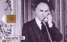 Telefonkarte Frankreich, Tel. et Cinema (11), Michel Piccolie, "gold" Chip, 50