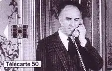 Telefonkarte Frankreich, Tel. et Cinema (11), Michel Piccolie, "silber" Chip, 50
