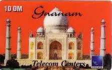 Calling Card, Gnanam, Tajmahal, Schrift "Gnanam" schwarz, 10 DM