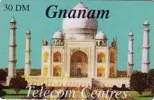 Calling Card, Gnanam, Tajmahal, Schrift "Gnanam" schwarz, 30 DM