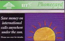 Telefonkarte Großbritannien, Save money ..., Sonne, 20