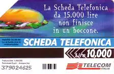 Telefonkarte Italien, Baguette, 10000