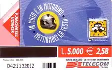 Telefonkarte Italien, In Moto e in Motorino - Mettiamoci la Testa, 5000/2,58