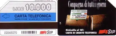 Telefonkarte Italien, Geldbörse (Validità 31.12.95), 10000