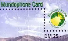Calling Card, Mundophone, Gebirge, DM 25,-