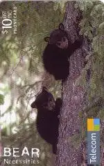 Telefonkarte Neuseeland, Junge Bären, 10