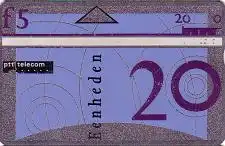 Telefonkarte Niederlande ptt, blau/silberne Karte, 5