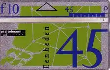 Telefonkarte Niederlande ptt, grün/silberne Karte, 10