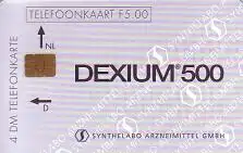 Telefonkarte Niederlande, Dexium 500 / Rückseite Boxer, F 5,00 / DM 4