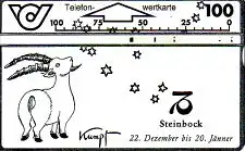 Telefonkarte Österreich, Sternzeichen Steinbock, 100