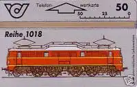 Telefonkarte Österreich, Lokomotiven, E-Lok Reihe 1018, 50
