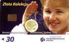 Telefonkarte Polen, Renata Mauer-Rózanska-strzelectwo, Sydney 2000, 30