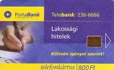 Telefonkarte Ungarn, PostaBank, 800