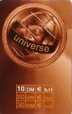 Calling Card, universe, braune Karte, 10 DM/5,11 €