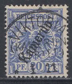 Deutsche Kolonien, Kamerun MiNr 4, "Krone/Adler", gestempelt "VICTORIA"