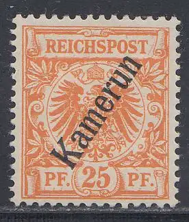 Deutsche Kolonien, Kamerun MiNr 5, "Krone/Adler"