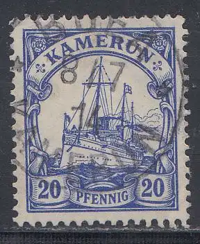 Deutsche Kolonien, Kamerun MiNr 23a, Kaiseryacht "Hohenzollern", Befund
