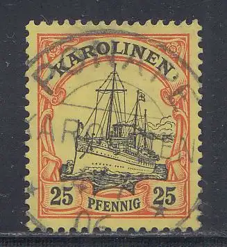 Deutsche Kolonien, Karolinen, MiNr 11, Kaiseryacht "Hohenzollern", geprüft