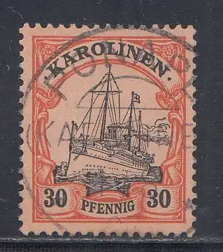 Deutsche Kolonien, Karolinen, MiNr 12, Kaiseryacht "Hohenzollern"