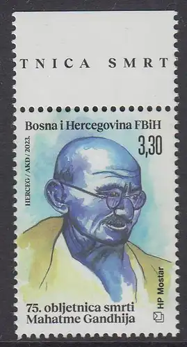 Bosnien-Herz.Kroat. Mi.Nr. 624 Mahatma Gandhi (3,30)