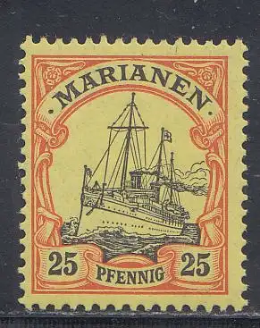 Deutsche Kolonien, Marianen MiNr. 11, Kaiseryacht "Hohenzollern",