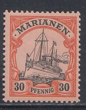 Deutsche Kolonien, Marianen MiNr. 12, Kaiseryacht "Hohenzollern",