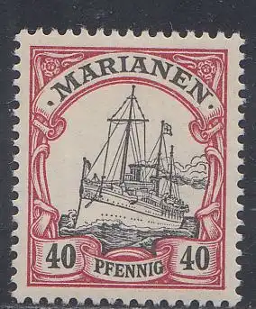 Deutsche Kolonien, Marianen MiNr. 13, Kaiseryacht "Hohenzollern",