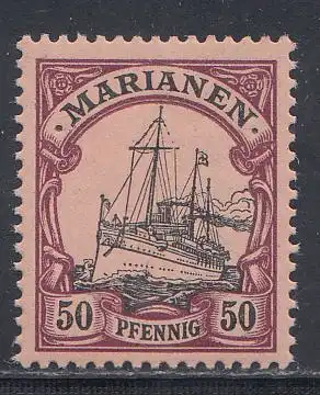 Deutsche Kolonien, Marianen MiNr. 14, Kaiseryacht "Hohenzollern",