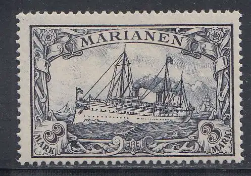 Deutsche Kolonien, Marianen MiNr. 18, Kaiseryacht "Hohenzollern",