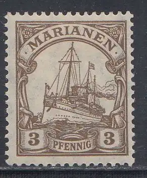 Deutsche Kolonien, Marianen MiNr. 20, Kaiseryacht "Hohenzollern"