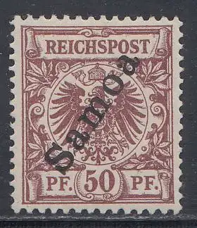 Deutsche Kolonien, Samoa MiNr 6, Krone und Adler