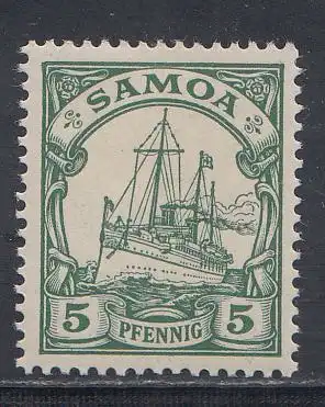 Deutsche Kolonien, Samoa MiNr. 8, Kaiseryacht "Hohenzollern"