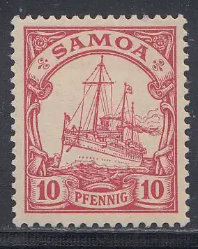 Deutsche Kolonien, Samoa MiNr. 9, Kaiseryacht "Hohenzollern"