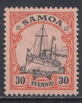 Deutsche Kolonien, Samoa MiNr. 12, Kaiseryacht "Hohenzollern"