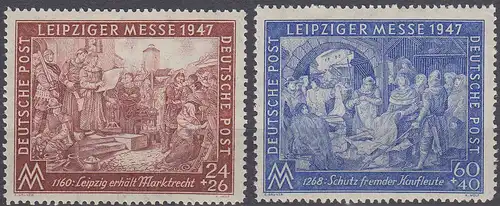 D,All.Bes.,Gem, Mi.Nr. 941-42IIB Satz Leipziger Frühjahrsmesse 1947 (2 Werte)