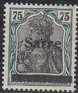 Saargebiet Mi.Nr. 15 I Marke Deutsches Reich, Germania mit Aufdruck Sarre (75)