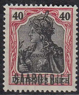 Saargebiet Mi.Nr. 37 Marke Deutsches Reich, Germania mit Aufdruck SAARGEBIET (40)