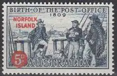 Norfolk-Insel Mi.Nr. 25 Australien MiNr. 293 mit rotem Aufdruck (5)