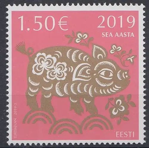 Estland MiNr. 945 Chinesisches Neujahr, Jahr des Schweins (1,50)