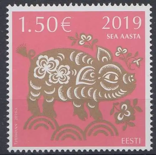 Estland MiNr. 945 Chinesisches Neujahr, Jahr des Schweins (1,50)