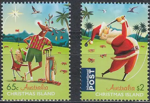 Weihnachts-Insel MiNr. 873-874 Weihnachten