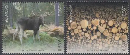 Estland Mi.Nr. 694-95 Europa 11, Der Wald (2 Werte)