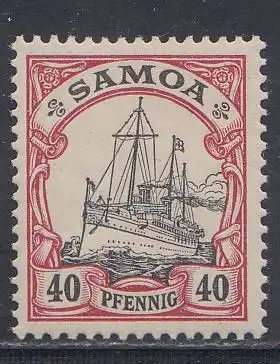 Deutsche Kolonien, Samoa MiNr. 12, Kaiseryacht "Hohenzollern"