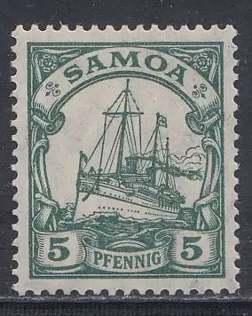 Deutsche Kolonien, Samoa MiNr. 21, Kaiseryacht "Hohenzollern"