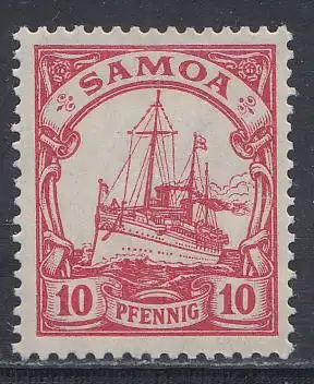Deutsche Kolonien, Samoa MiNr. 22, Kaiseryacht "Hohenzollern"