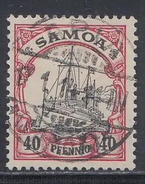 Deutsche Kolonien, Samoa MiNr. 13, Kaiseryacht "Hohenzollern"